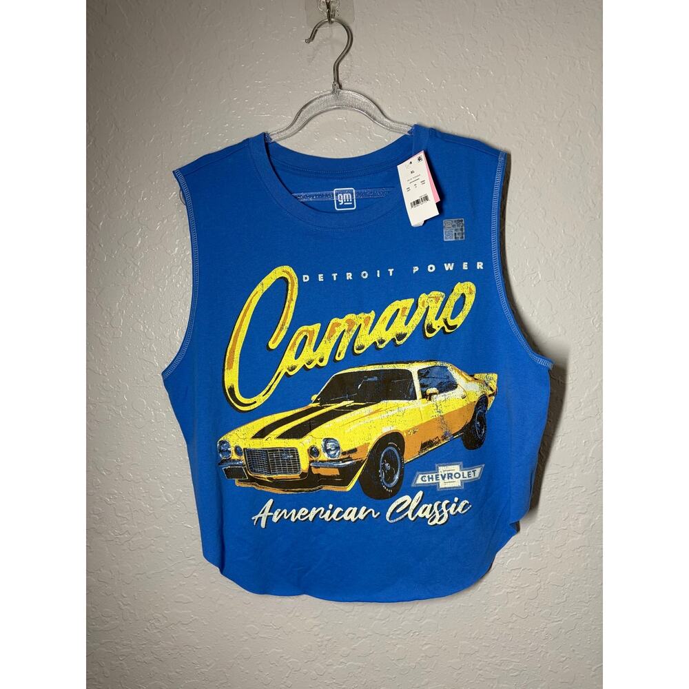 GM Camaro Chevrolet Blue Women's Muscle Tank XL NWT
